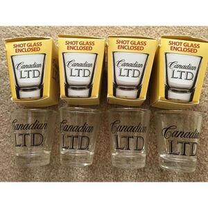 4 Canadian LTD Shot Glasses-New In Boxes